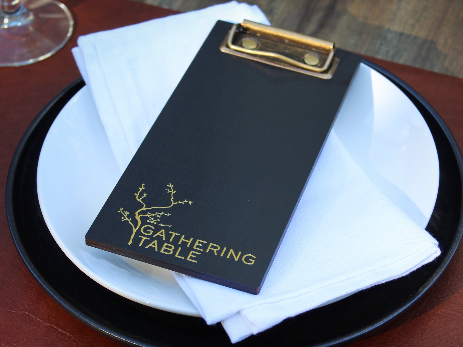 Gold Printed Black Mini Clipboard