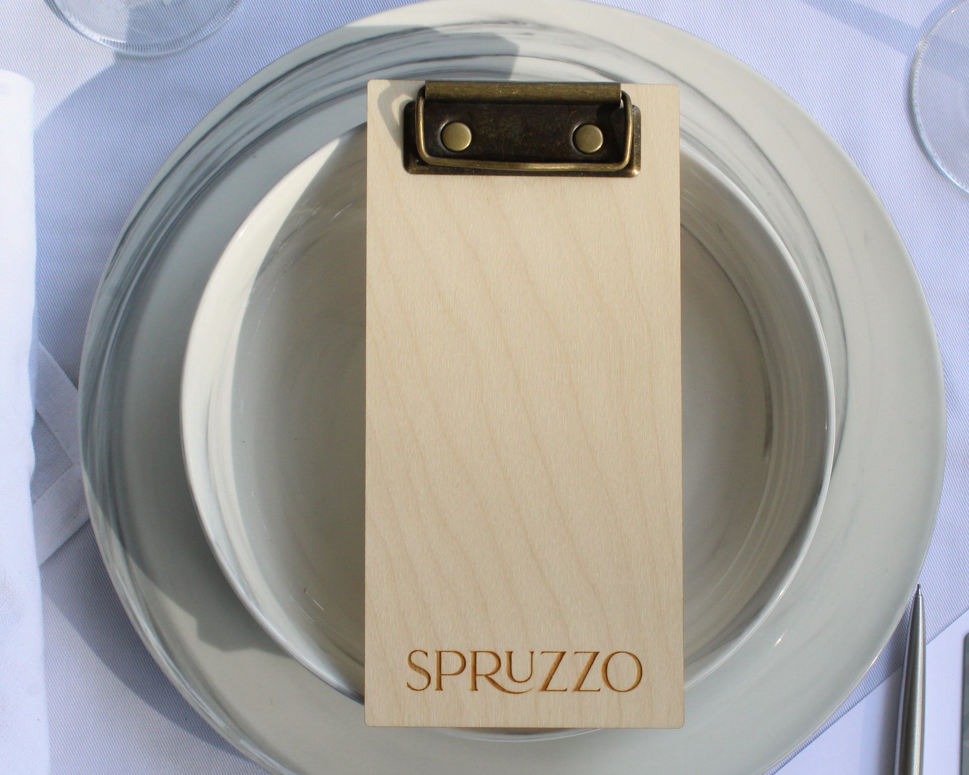 Personalized mini clipboard for cafes and hospitality