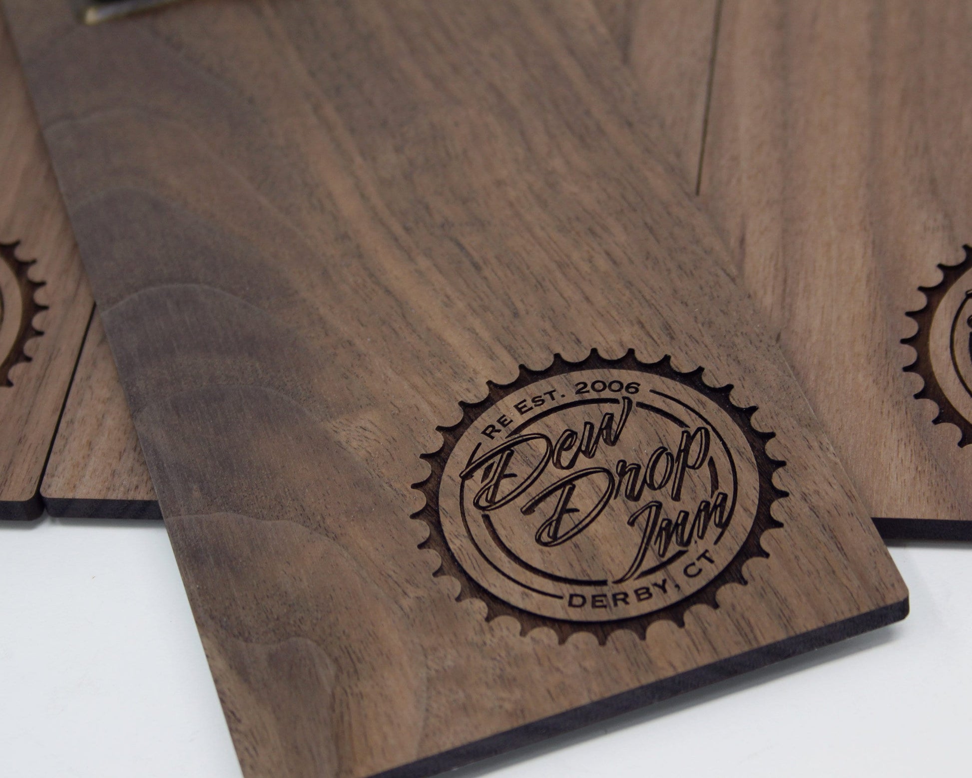 Bill presenter with custom logo engraving