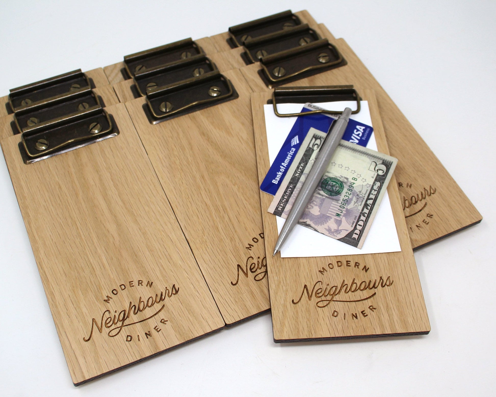 Oak Mini clipboard eith rustic clip