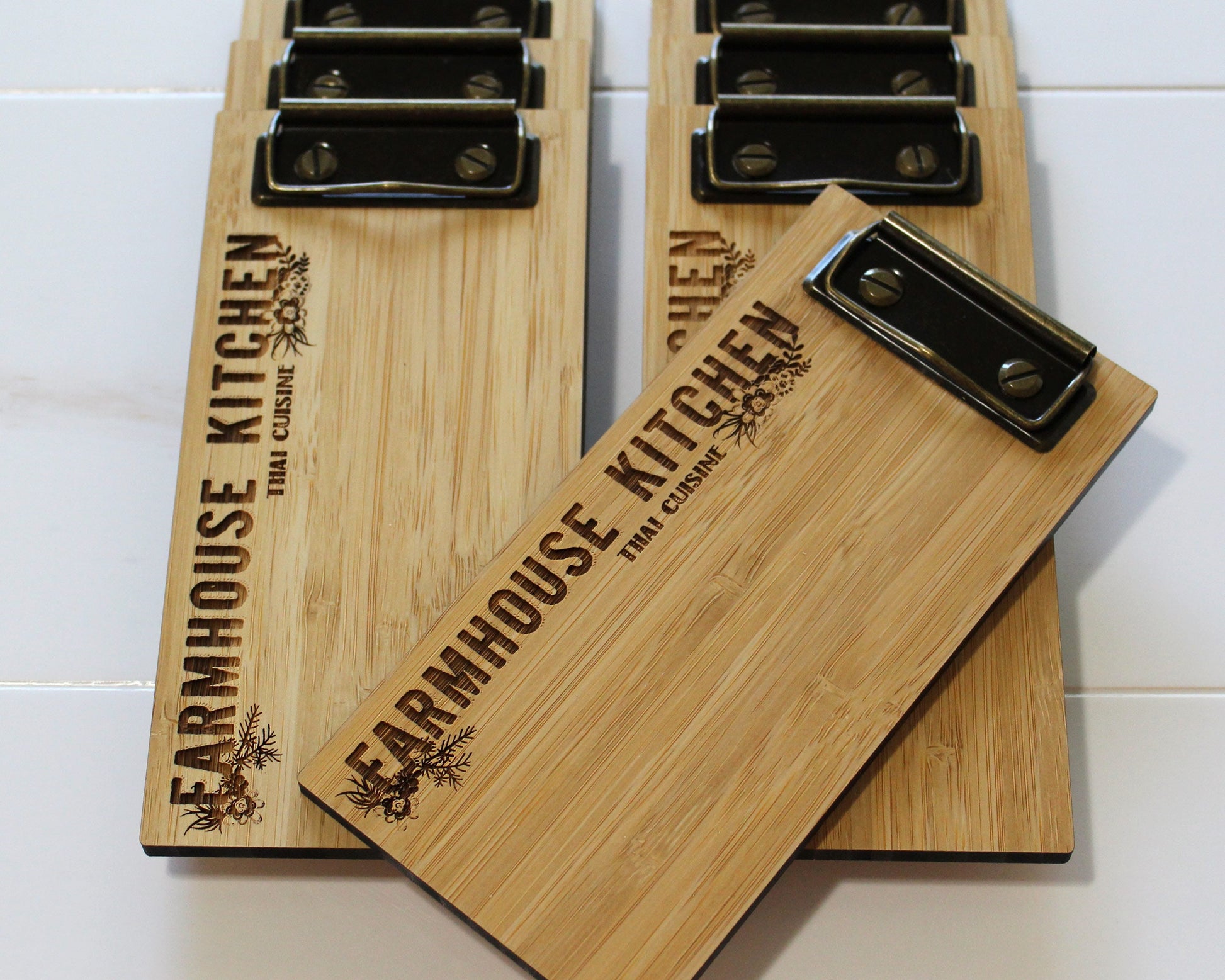 Bamboo Mini Clipbard wth side logo