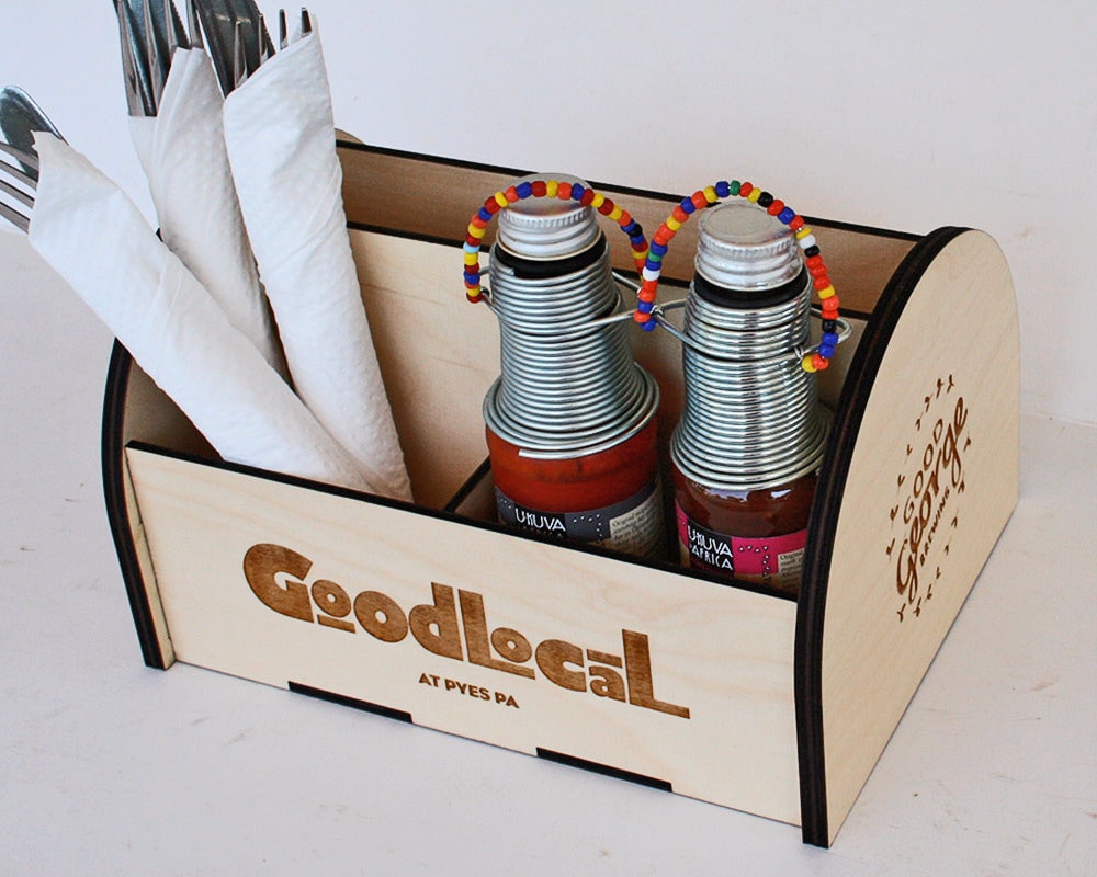 Birch Cutlery ad Condiment Caddy for casual restaurants