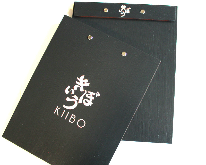 Custom logo birch wood menu board with post screws
