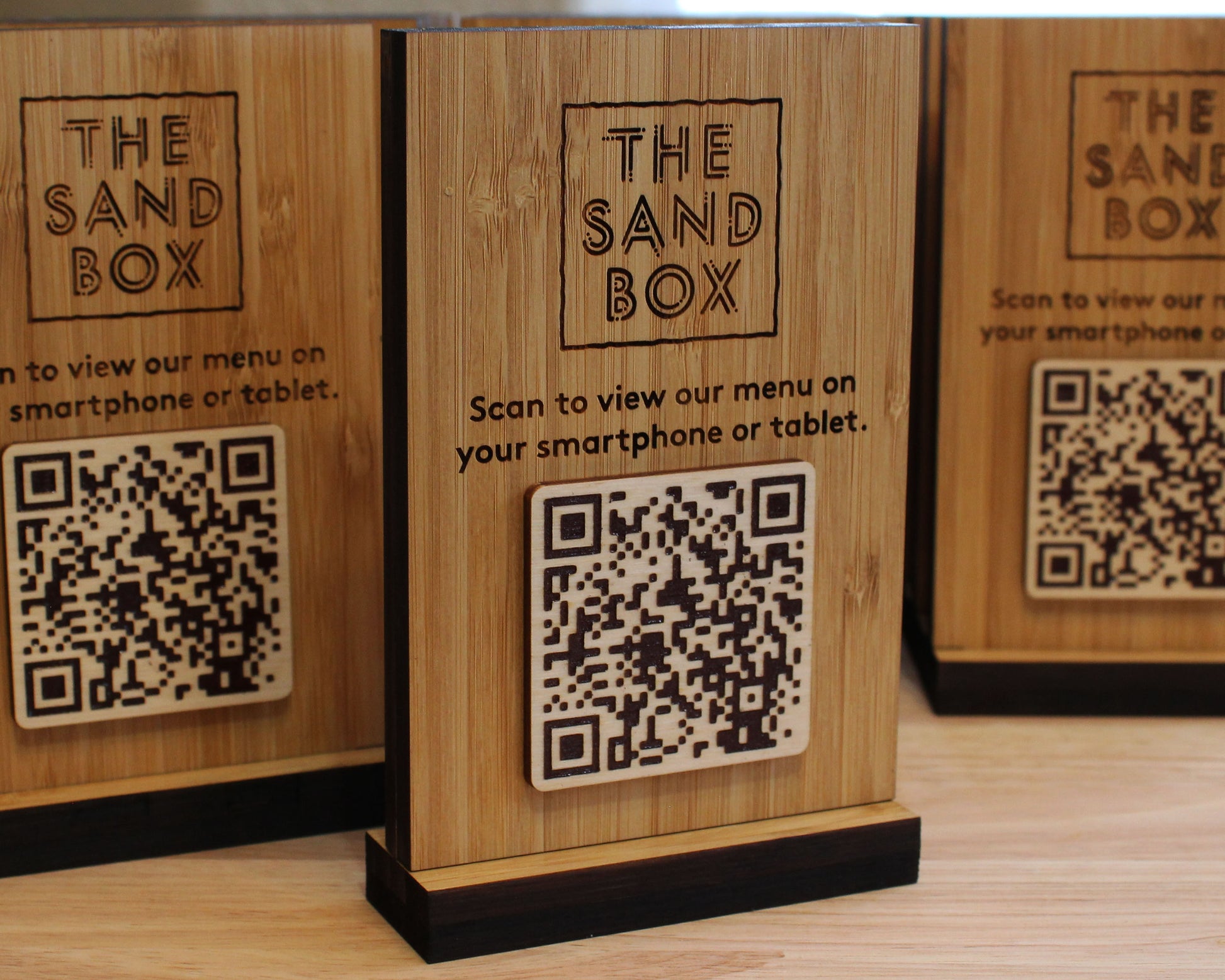 Touchless dining signage for restaurants